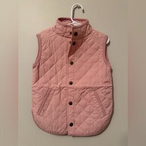 Little English Pink Quilted Kids Vest